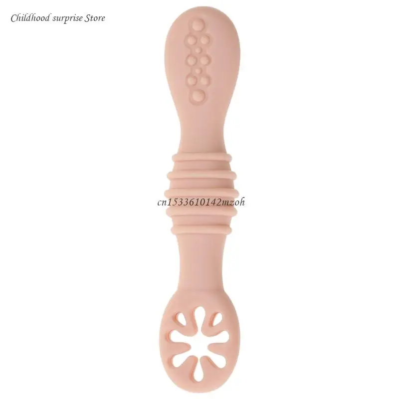 Baby-Led Weaning Silicone Spoon Learning Feeding Training Utensils Newborn Toddler Tableware Dropship