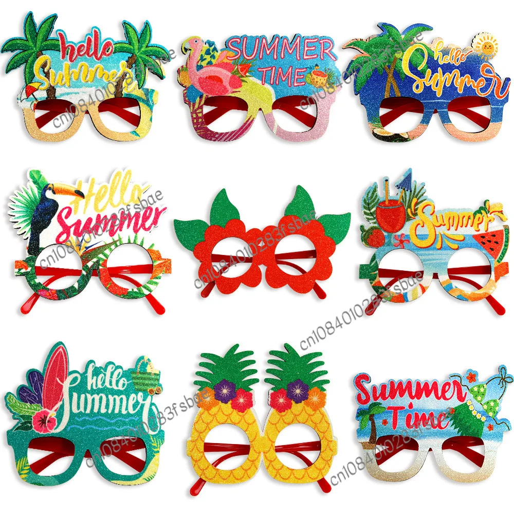 

Summer Eyeglasses Tropical Theme Flamingo Coconut Tree Photo Eyeglass Frames