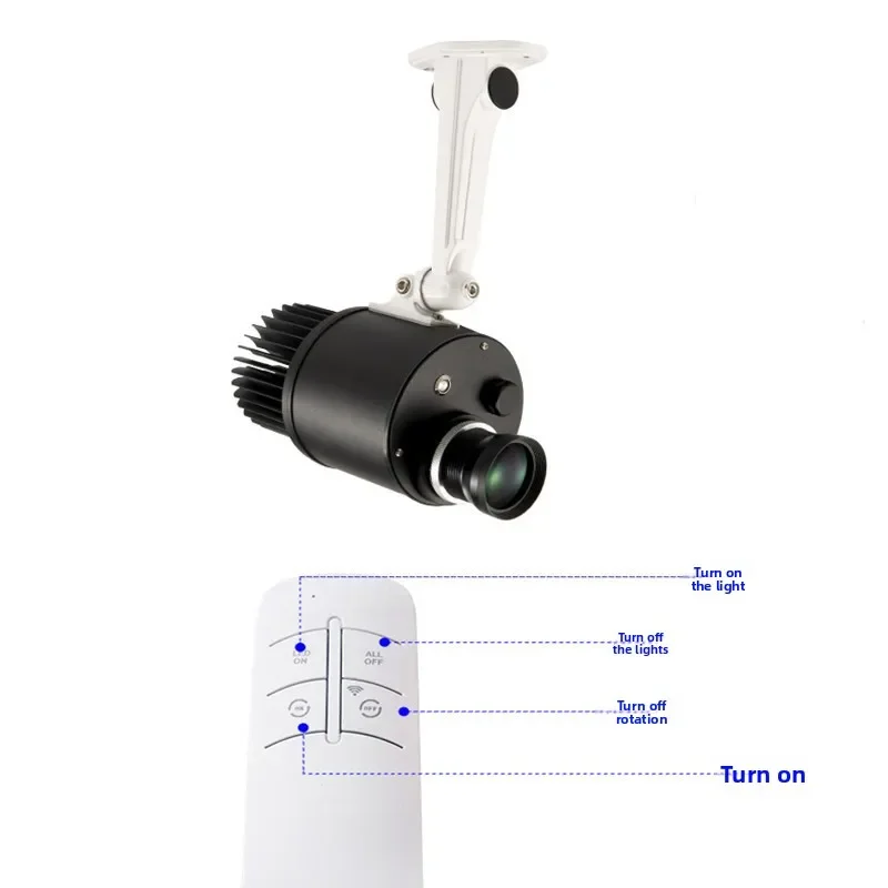 Outdoor engineering high-power pattern text ground wall advertising door headlight dynamic waterproof projection light