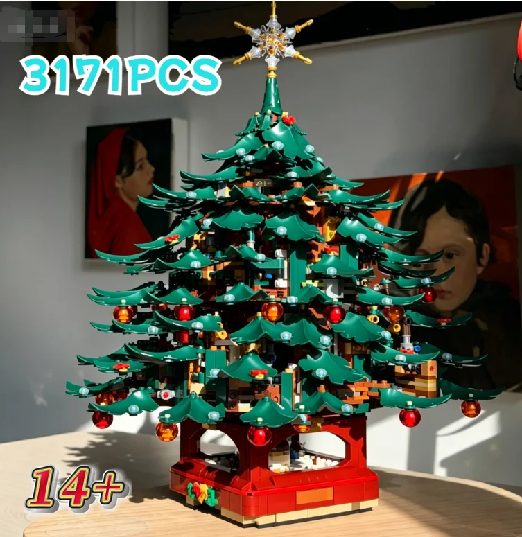 Image of 2026 Neuerscheinung 3171-teiliger Weihnachtsbaum-Bausatz DIY-Modell Haushaltsdekoration Weihnachts- und Geburtstagsgeschenke Weihnachtsspielzeug
