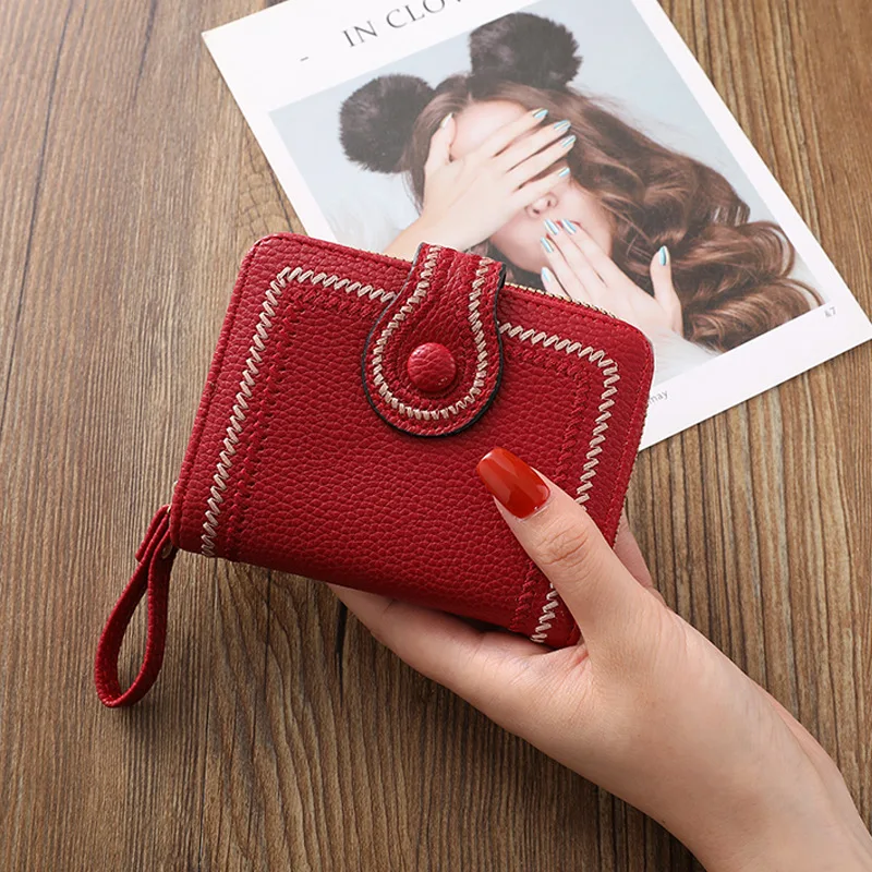 

Simple Wallet Short All-Match Large Capacity Multiple Card Slots Zipper Change Card Holder Wallet