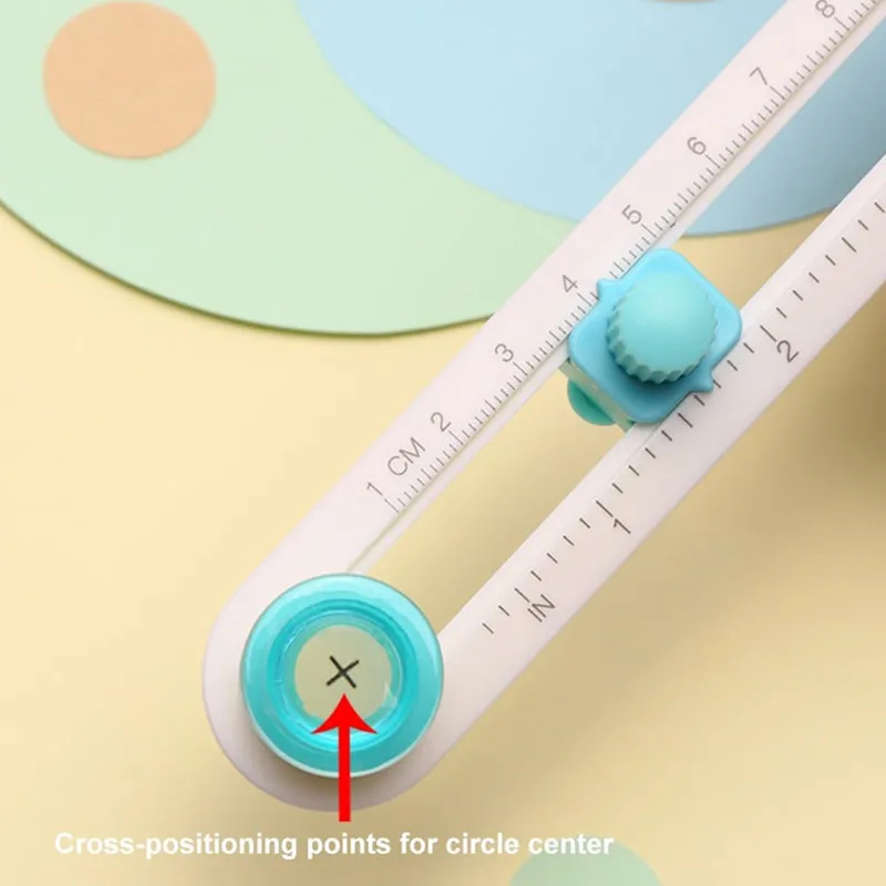 Kaluofan Circle Paper Cutter , Adjustable Any Size 2-20CM DIY Circle Cutters for Crafts, with Bottom Blade Guard