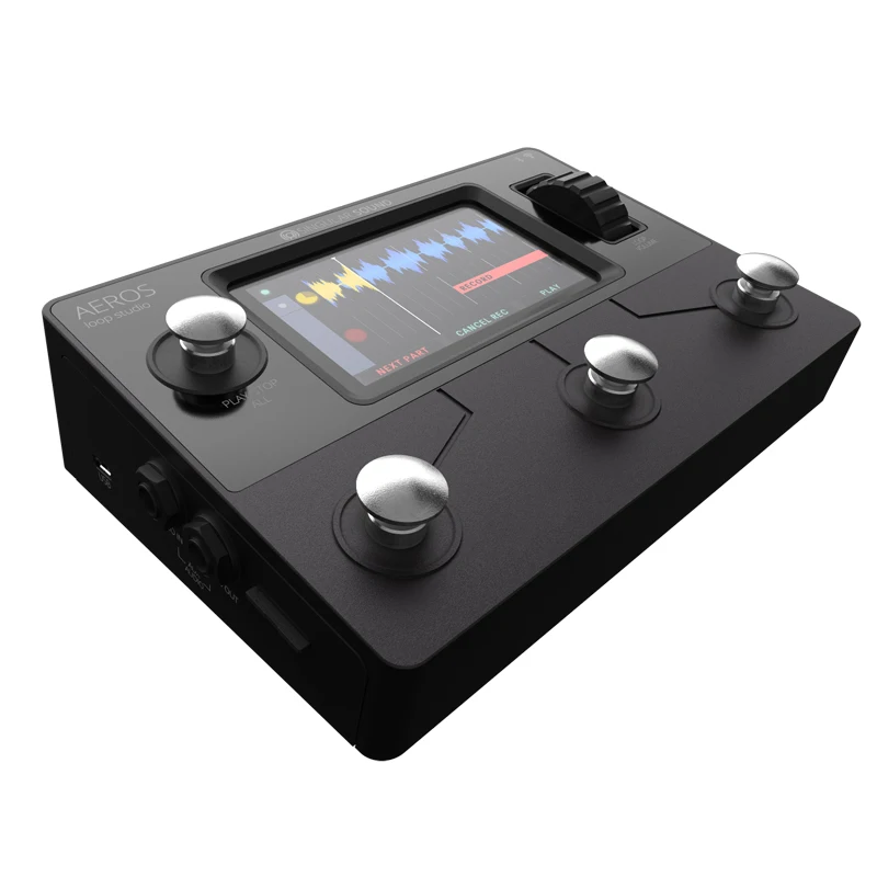 Aeros Loop Studio 6 Stereo Looper Pedal 32-bit floating point processing and 24-bit recording for studio-quality sound