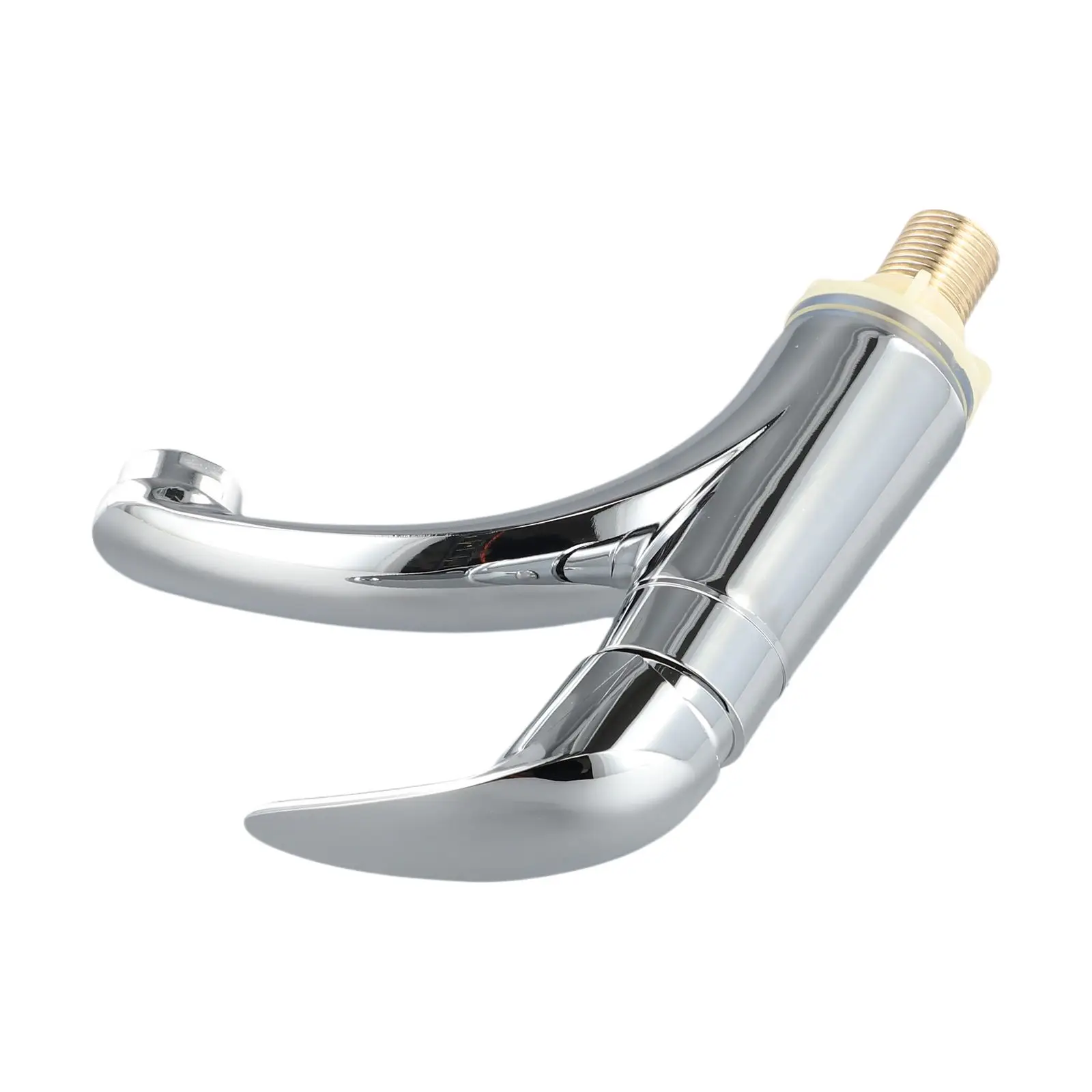 

Practical Basin Faucet Tap Chrome Plated Kitchen Supplies Single Cold Single Handle Anti-drip Valve Core Bathroom