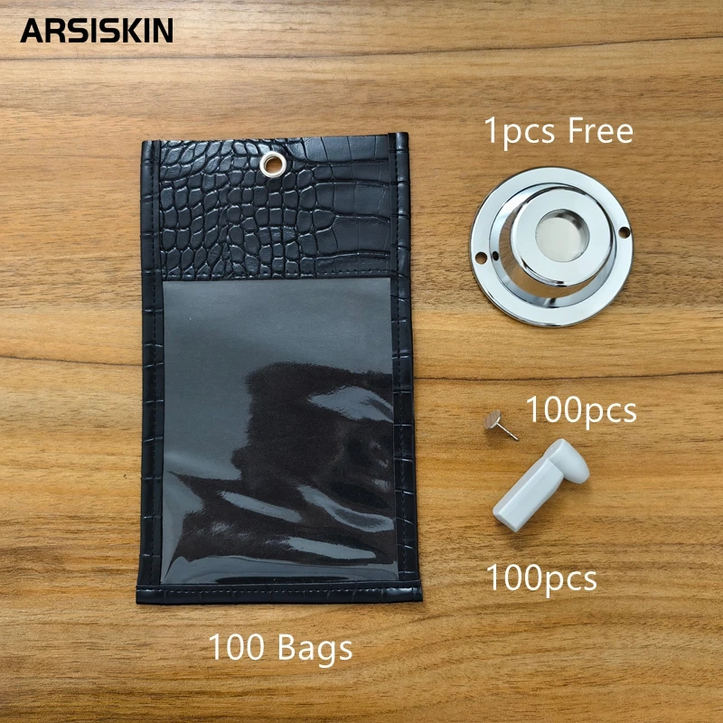 

100pcs No Photography Allowed Phone Bag Mobile Phone Security Bags Anti Camera No Picture Pouch PU Leather Bag