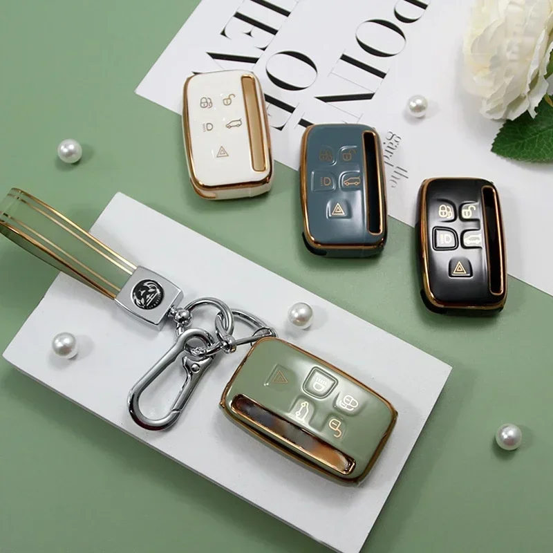 

Car Key Case Cover For Land Rover Range Rover Sport Freelander 2 Discovery 4 Evoque For Jaguar XE XJ XJL XF Accessories Keychain
