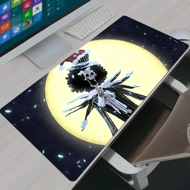 One Piece Brook Gaming-Mauspad, Gamer, Heimcomputer, HD-Mauspad, XXL-Tastaturpad, Teppich, rutschfeste Büro-Mauspads für LOL