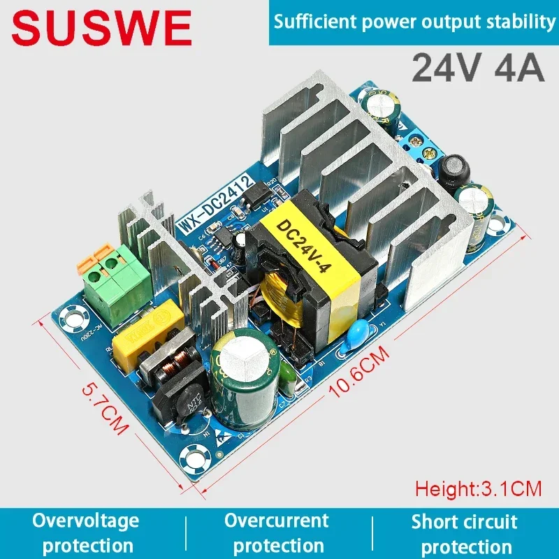 AC 100-240V to DC 24V 6-9A5V12V  24V 36V 48V 1A 2A 3A 4A 8A Power Supply Module Board Switch AC-DC Switch Power Supply Board