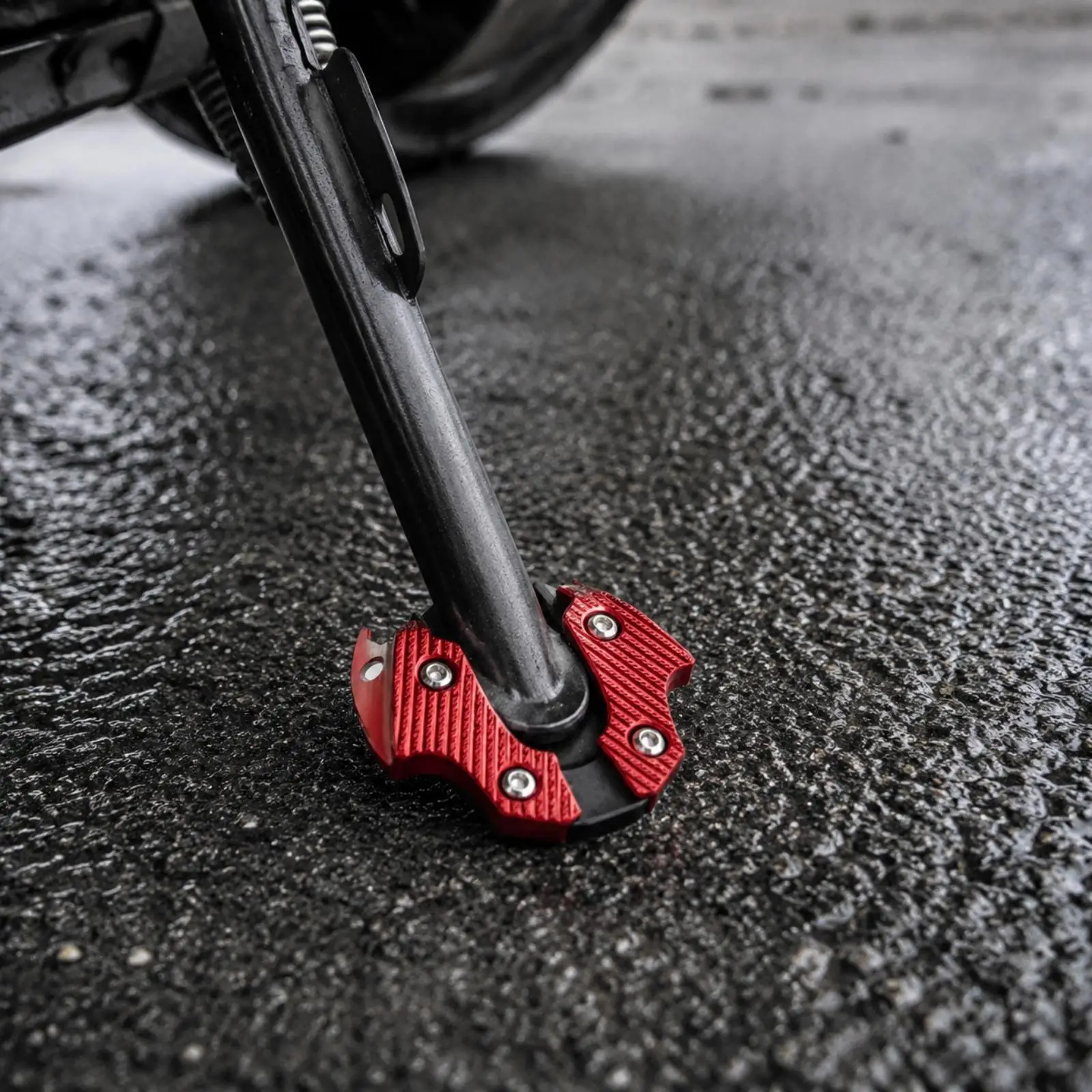 Motorcycle Kickstand Pad Foot Enlarger Aluminum Alloy Side Stand Plate Anti Sink Support for Motorbike Electric Scooter