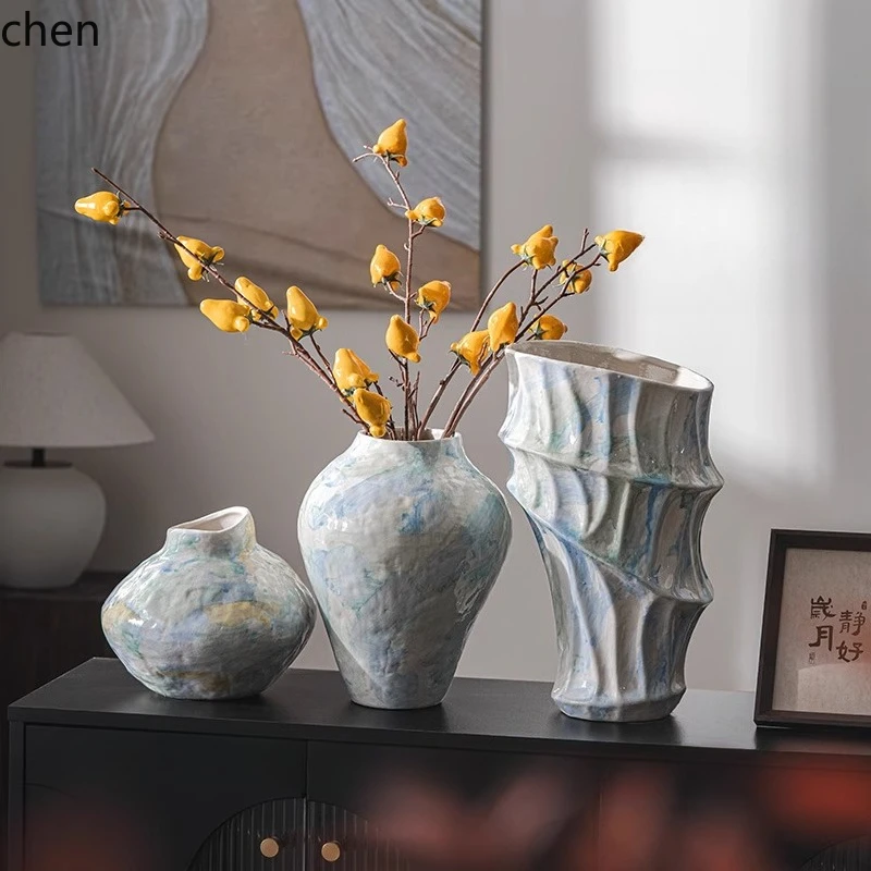 

ZML Creative Ceramic Vase Living Room Flower Arrangement Flower Arrangement Ornaments B&B Hotel Decorations