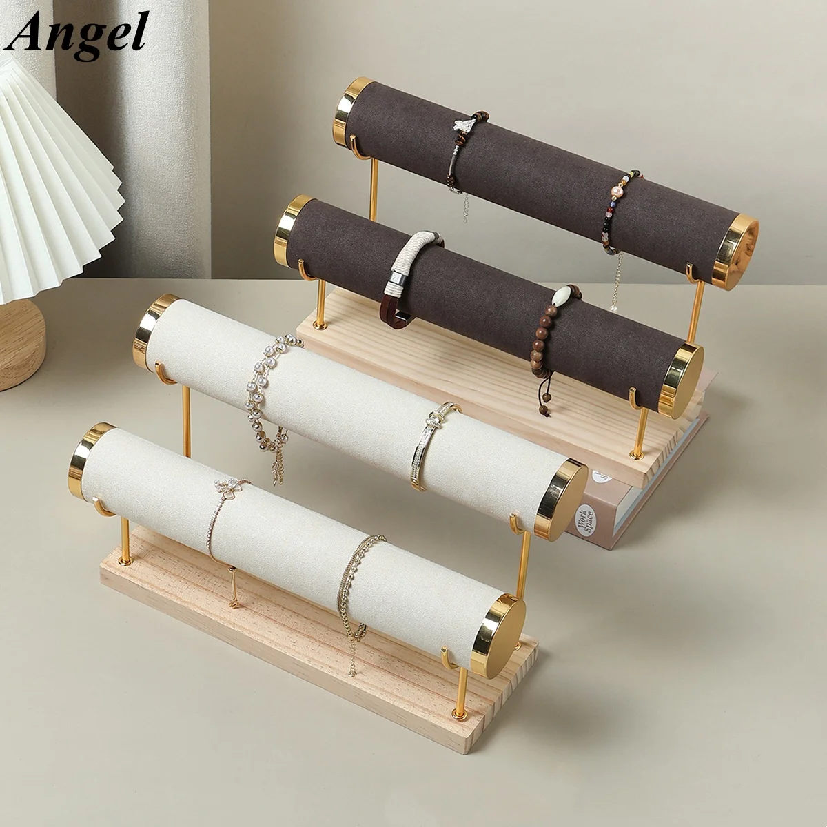 

Подставка для ювелирных изделий из цельного дерева, многофункциональный регулируемый держатель для часов-браслета, съемный выставочный органайзер для фото Sho