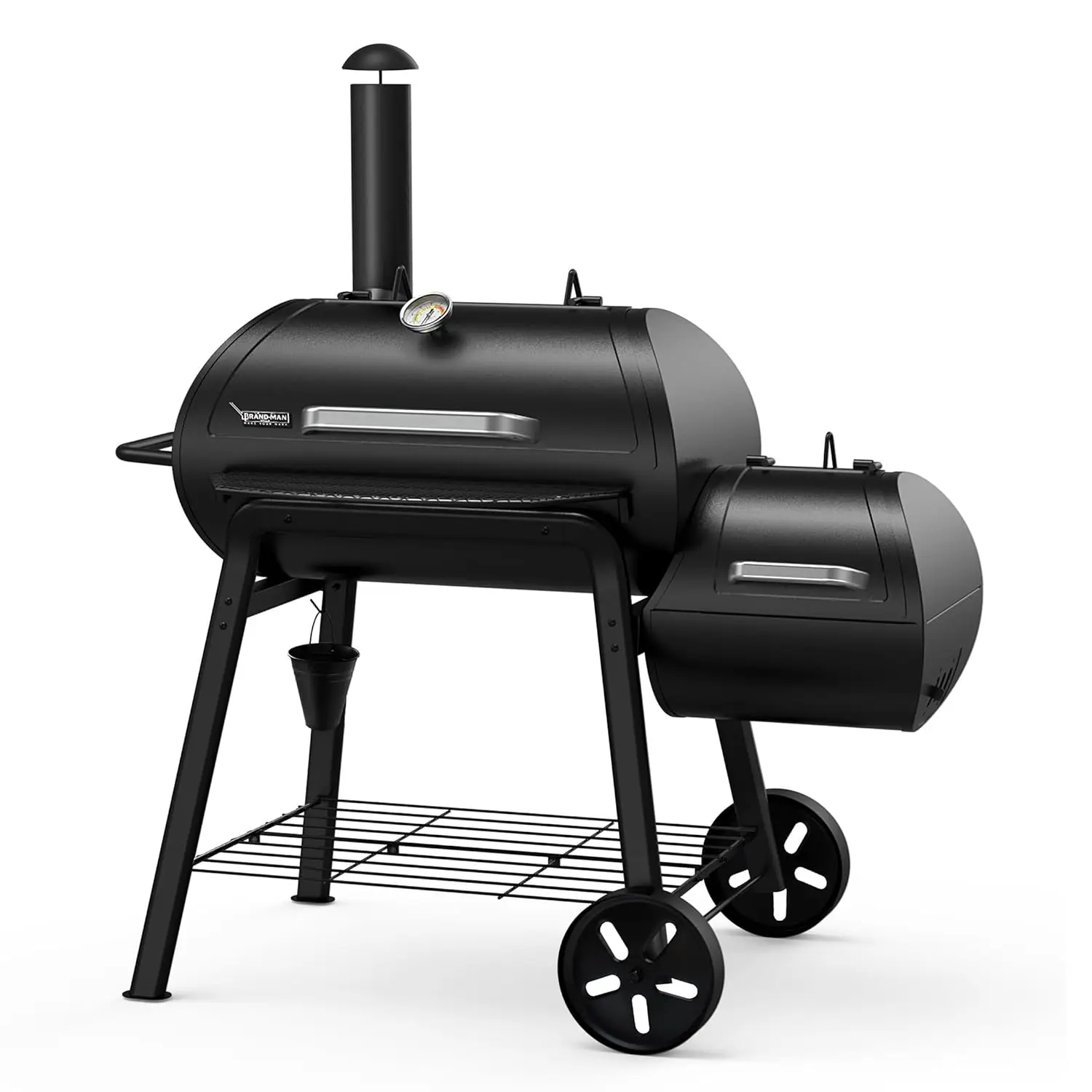 

Гриль-коптильня Brand-Man Charcoal Grill Offset, сверхпрочный бочкообразный гриль-коптильня с боковой горелкой для улицы, на заказ