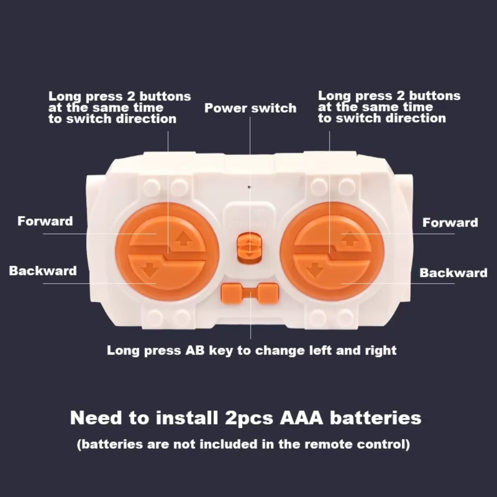 MOC 2.4G Smart Remote Control Kit with APP Speed Adjustment -Compatible Power Function Battery Box