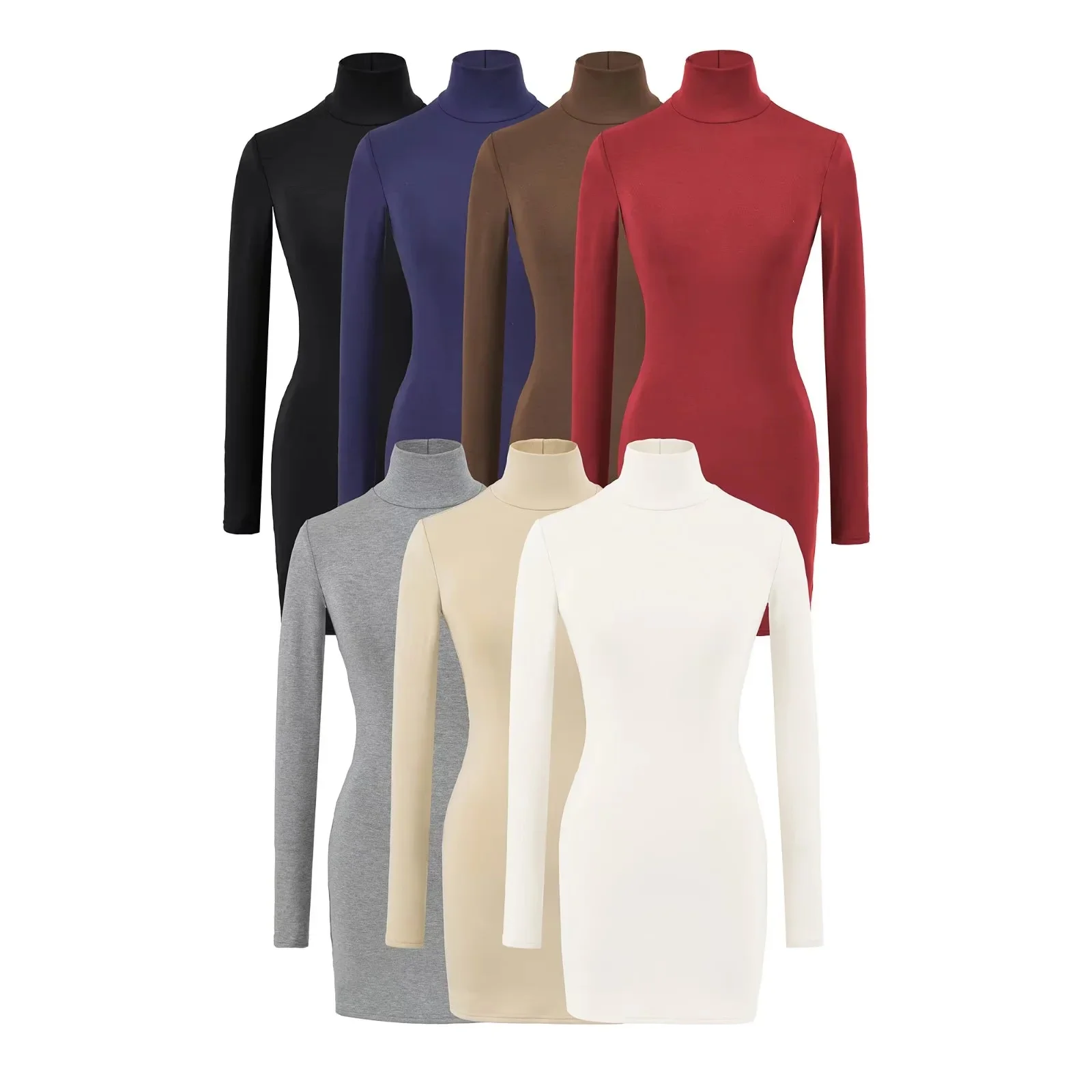 

Женская эластичная облегающая юбка с высоким воротником на подкладке Dr, сексуальная юбка с базовым слоем, осень-зима, теплая длинная юбка- Sve Overhead