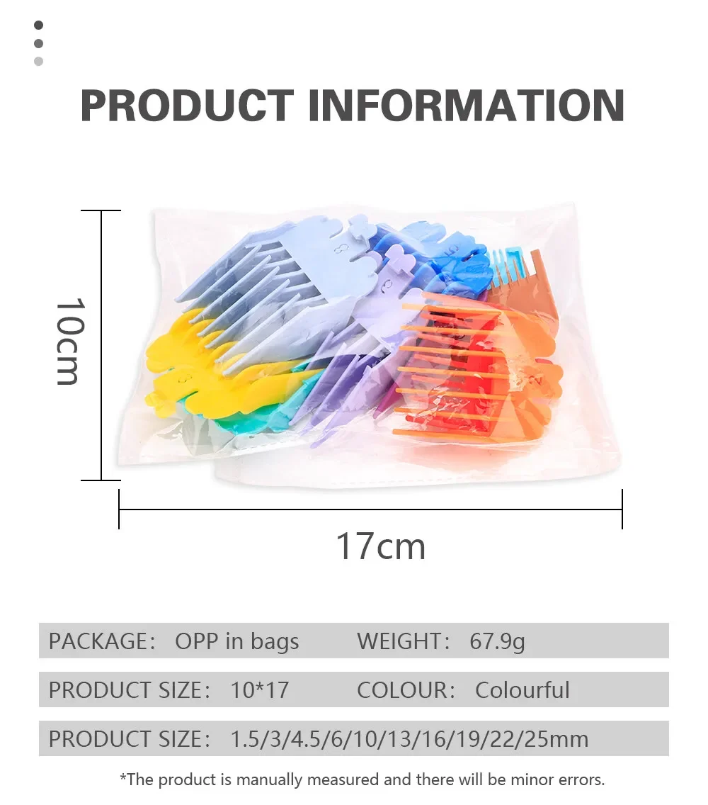 10Pcs Hair Clipper Limit Comb Salon Cutting Guide Replacement Set Professional Electric Hair Trimmer Accessories For Wahl