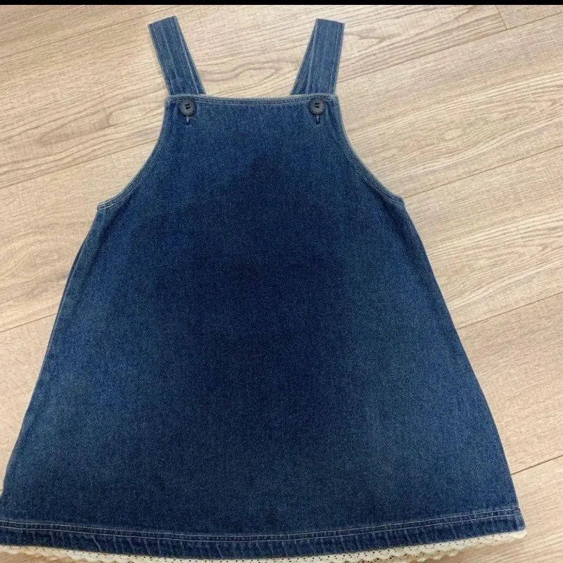 Robe brodée de dessin animé japonais pour femmes, Vintage, Denim, dentelle, Patchwork, Y2k, poche esthétique, Grunge, Mini, 2025