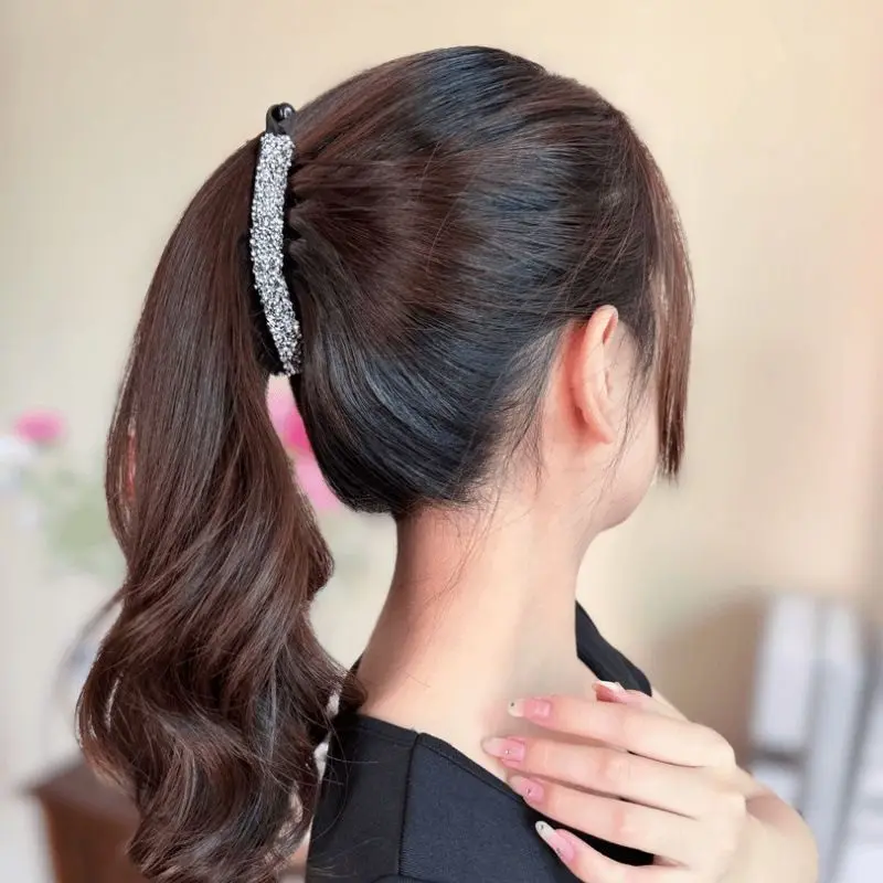 Pinces à cheveux banane en strass, pince queue de cheval en perles de cristal, Barrette Simple, Holer, griffe, accessoires pour cheveux, nouvelle collection