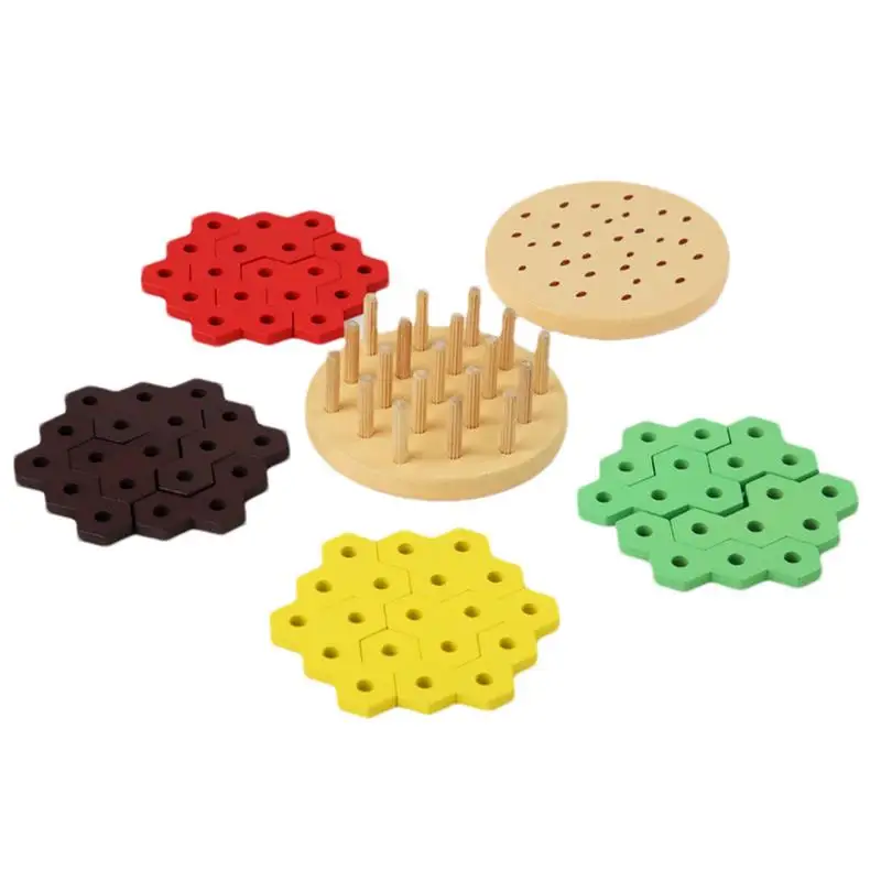 

Burger Game Early Learning Hamburger Wooden Food Toys Boost Logical Thinking Parent-Child Interaction For Boys Girls