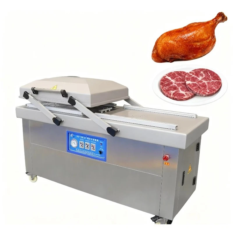 Double Chamber Vacuum Packing Machines Vac Packer Vacuo Sealer Vacuum Sealer for Steak Chicken Pork Leg Bacon Cured Meat Fish