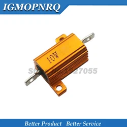 2pcs 10W Aluminum Power Metal Shell Case Wirewound Resistor 0.1R ~ 30K 0.5 1 2 3 5 6 8 10 20 100 150 200 300 500 1K 5K 10K ohm