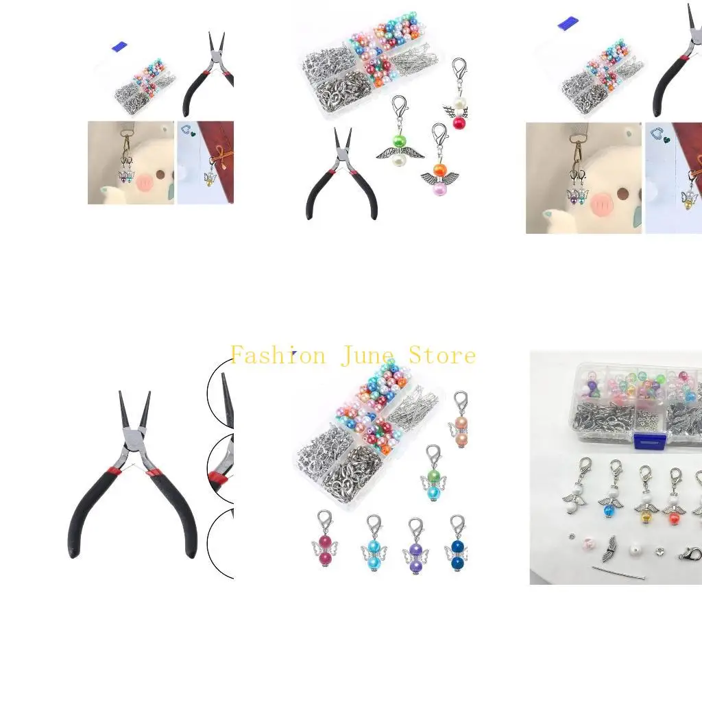 

N5KA Pendant Set Acrylic Beaded Phone Charm DIY Crafts and Jewelry Making Accessory