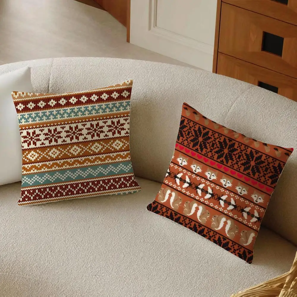 l-Isle Cushion Cover Daily Washable Linen Pillowcase Soft  for Sofa Bed Home Room Decor