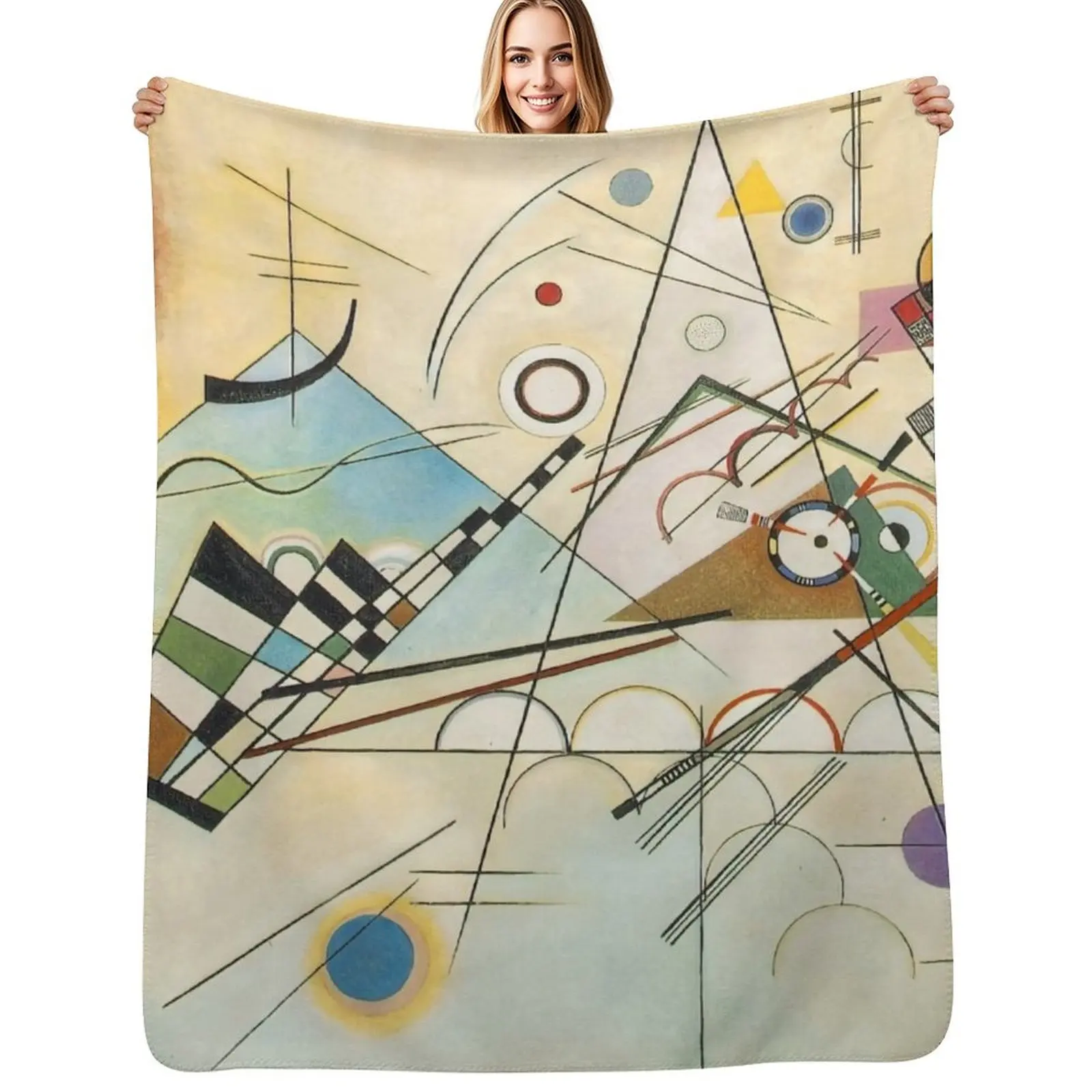 Wassily Kandinsky Composition Throw Blanket Heavy Camping Sofas Blankets For Sofas warm winter Blankets