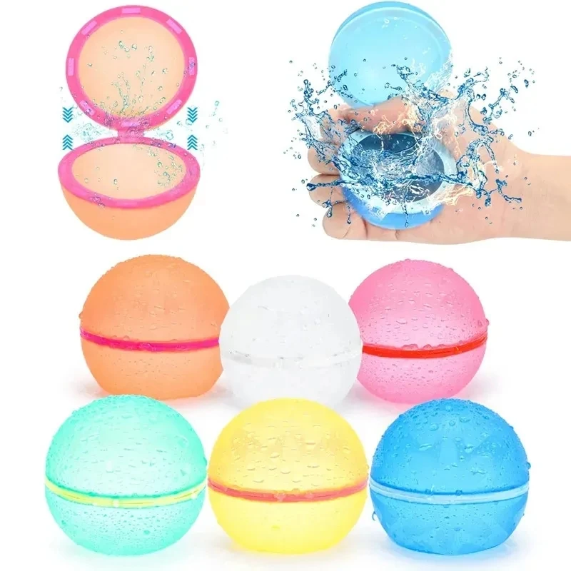 Magnetic Reusable Water Balloons Refillable Water Balloon Quick Fill Self Sealing Water Bomb Splash Balls for Kids Swimming Pool