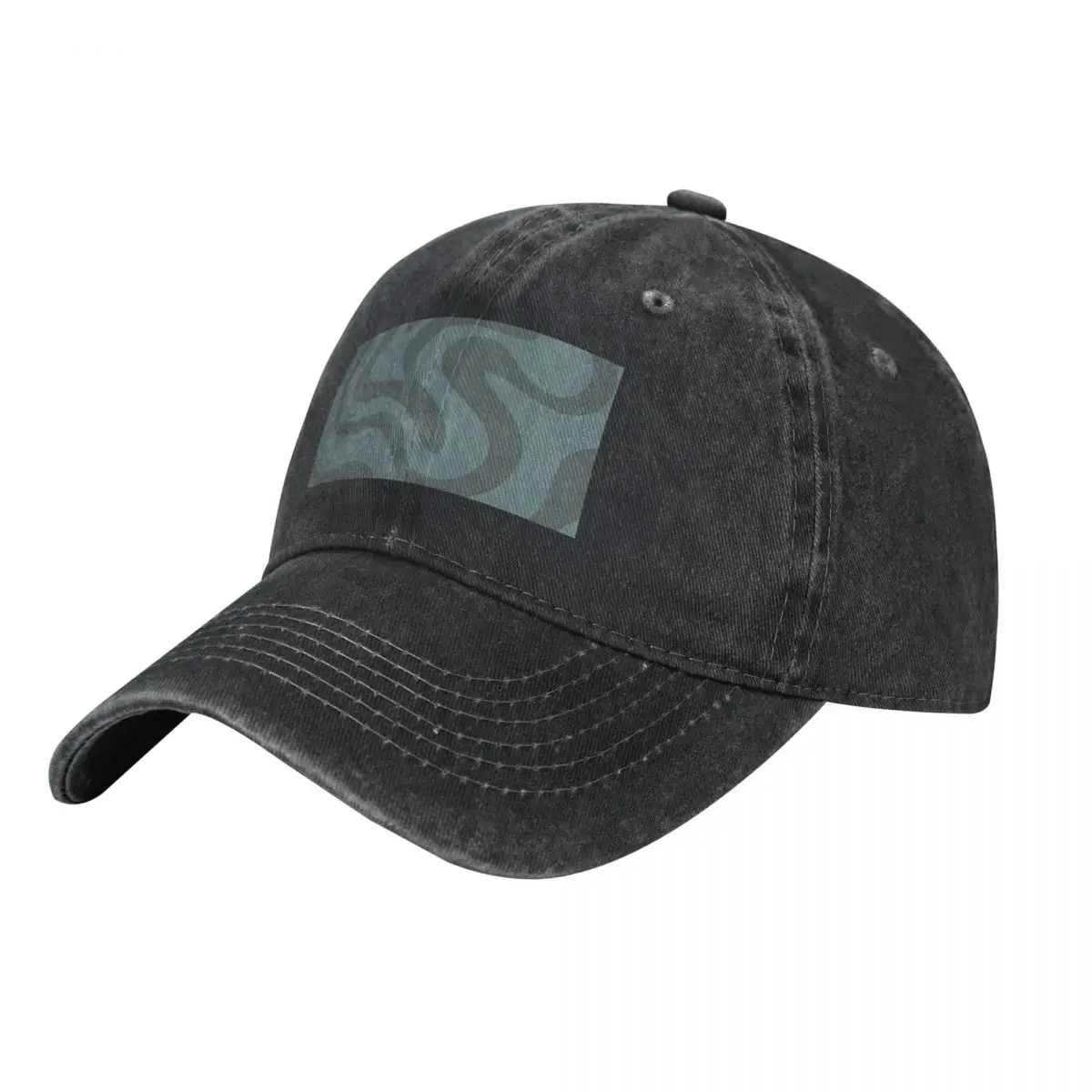 Muted teal retro squiggles Baseball Cap Sports Cap Rave Luxury Brand Caps For Women Men's