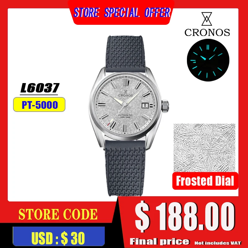 

Cronos New 39mm Texture Luxury Men Business Dress Watches SW200 Automatic Mechanical Waterproof 100m L6037M
