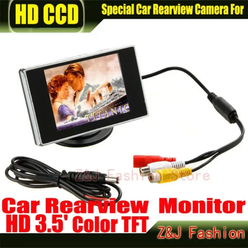 WF-Free shipping New 3.5 Hign Definition Color Car monitor TFT LCD Rearview Monitor for DVD reversing camera Factory Selling