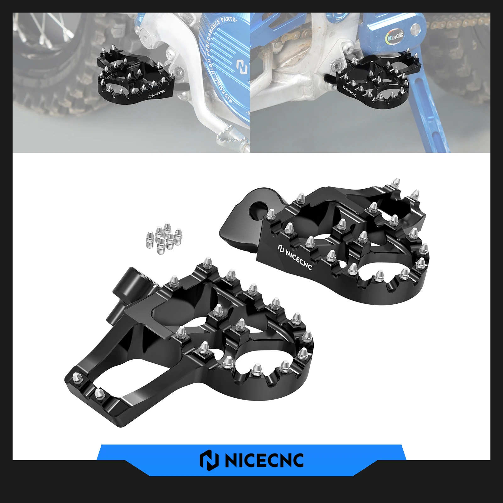 

2023 For Yamaha YZ85 YZ125 YZ250 YZ250F WR250F WR450F 2003-2023 YZ 65 125X 250FX 450FX 2018-2023 Motorcycle Foot Pegs Footrests