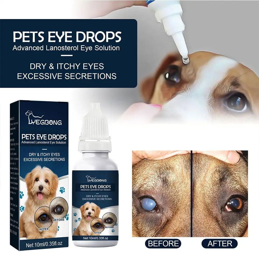 1 Pcs 10ml Pet Eye Drops Remove Tear Marks Relieve Itching Pet Pet Eye Supplies Cleansing Eye Drops Eye Specific Drops Gent C1Y6