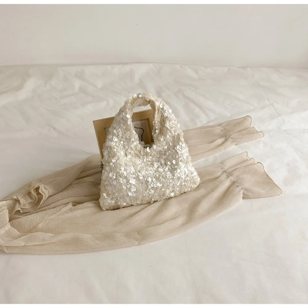 Fashion Glamorous Evening Bag Shining Solid Color Women's Shoulder Bag Sequins Design Women's Handbags