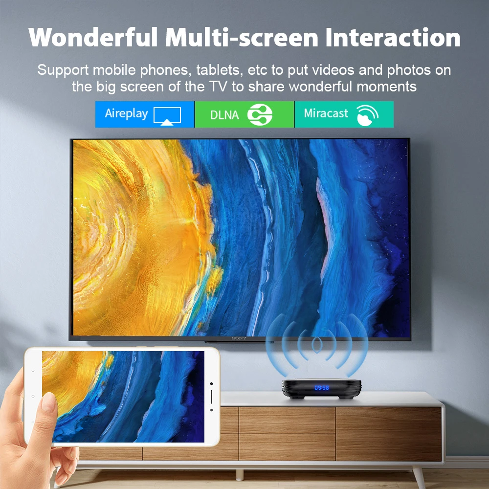 Magcubic Allwinner H618 Android 12 TV BOX Dual Wifi 32G64G رباعي النواة Cortex A53 يدعم 8K Video 4K BT4.0 فك التشفير