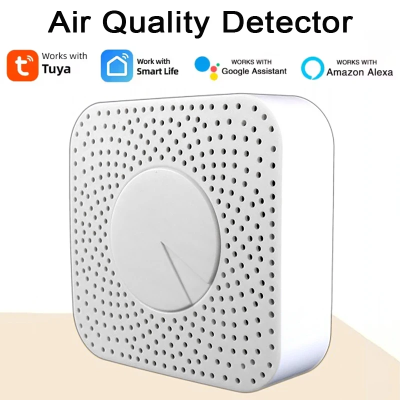 6 IN 1 Tuya ZigBee Smart Wi-Fi Air Quality Detector PM2.5 Formaldehyde VOC CO2 Temperature Humidity Intelligent Air Box Sensor