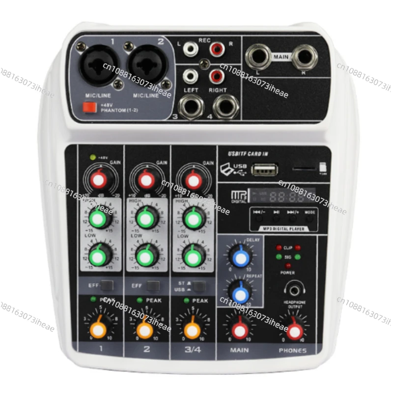 Hot selling portable usb audio interface 4 channel recording mixer for music and podcasting