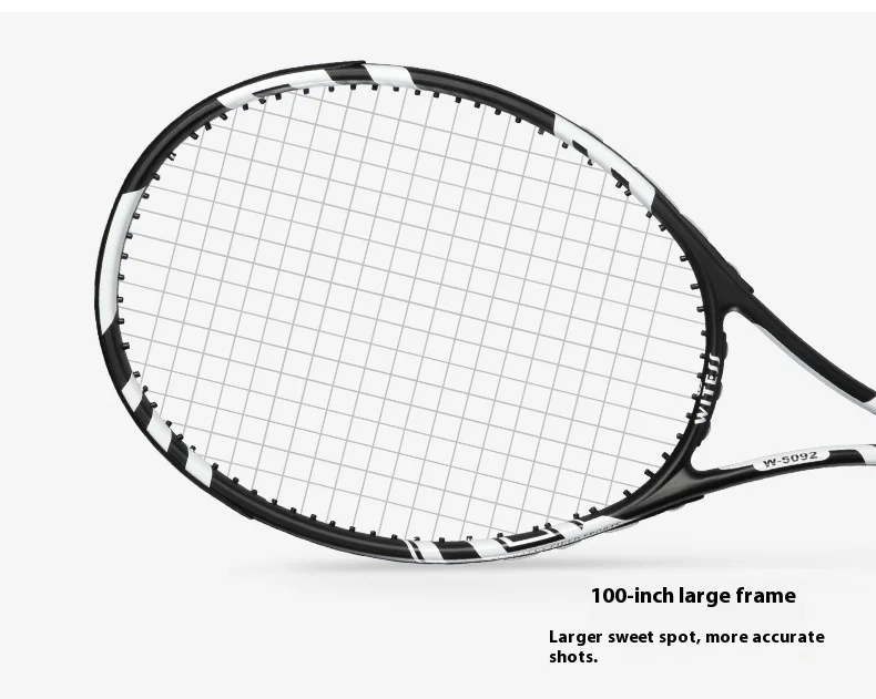 مجموعة مضارب تنس كربون كاملة للمبتدئين - مناسبة للأفراد وطلاب الجامعات مع وظيفة ارتداد الكرة