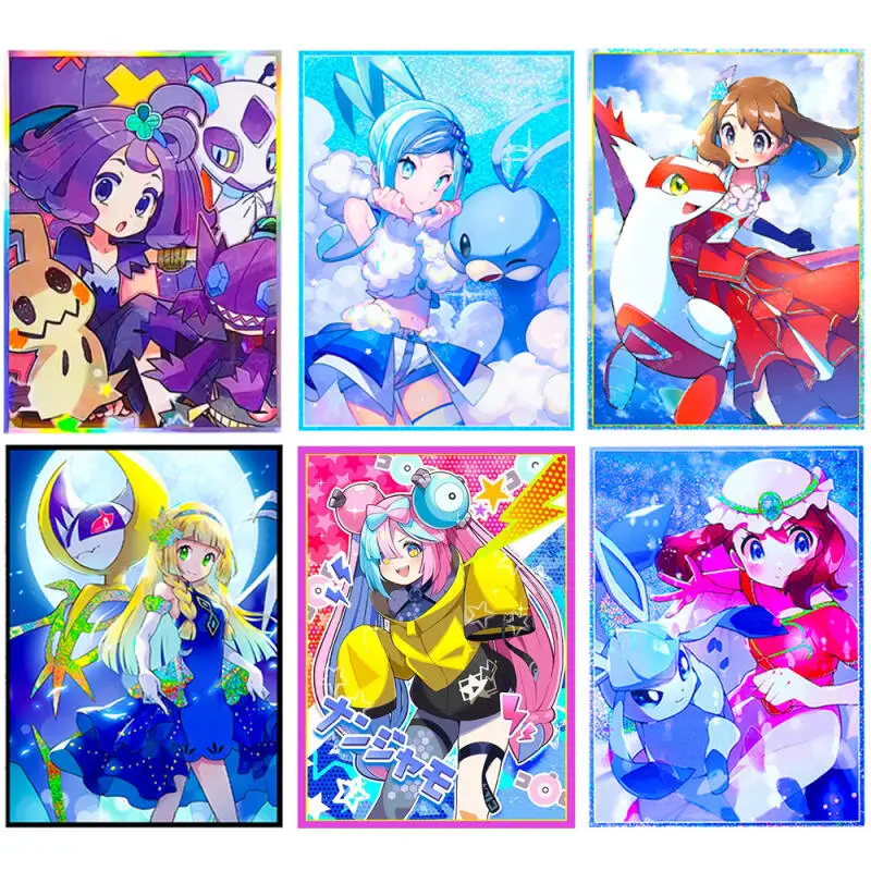 60-pecas-conjunto-acerola-lisia-iono-lillie-latias-capa-protetora-para-cartoes-de-jogo-de-anime-66-91mm-presente-brinquedo
