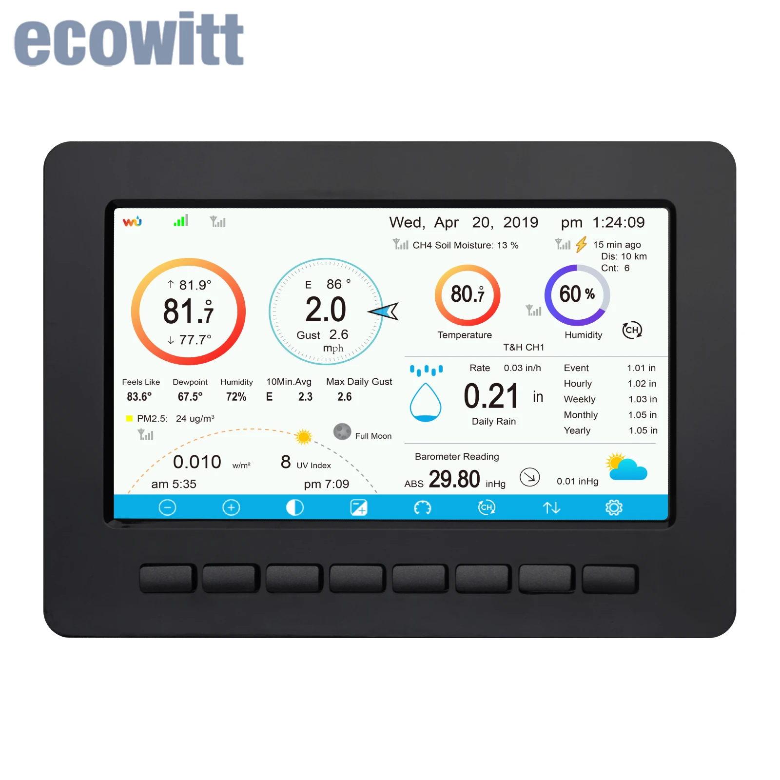 Ecowitt HP2550-C TFT Full Colour Display Console