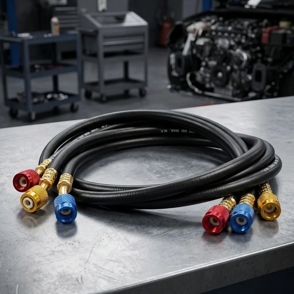 Cooling Agent Charging Hose with Fluorinated Tube for R22 R410A 1 Meter 1 5 Meter Length High Pressure 4000 PSI
