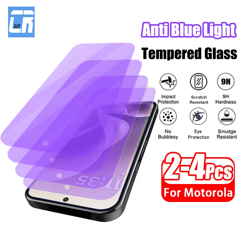 

2-4Piece Anti Blue Light Tempered Glass for Motorola Moto G Power G Play (2026) G Stylus 5G 2025 ThinkPhone 25 Screen Protector