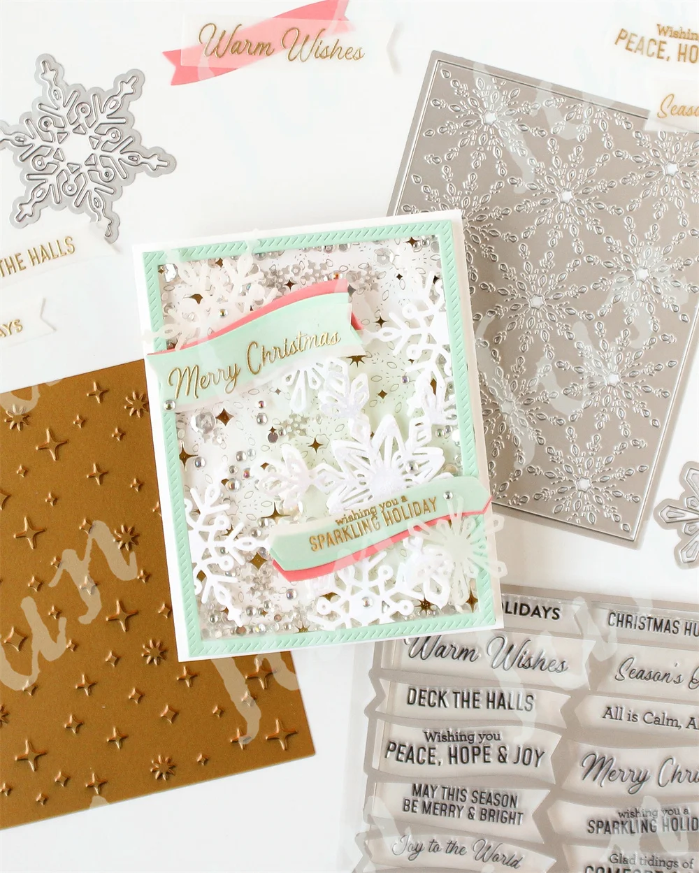 Snowflake Star Background-Hot-Foil Plates Scrapbooking New Arrival 2023 Photo Album Embossing Template Stencil for Painting Mold