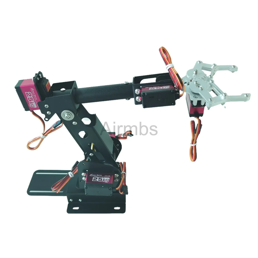 Assembled Arduino 6 DOF Robot Arm Manipulator Mechanical Claw with 25KG Digital Servo Motors DIY Multi Robotics Toy