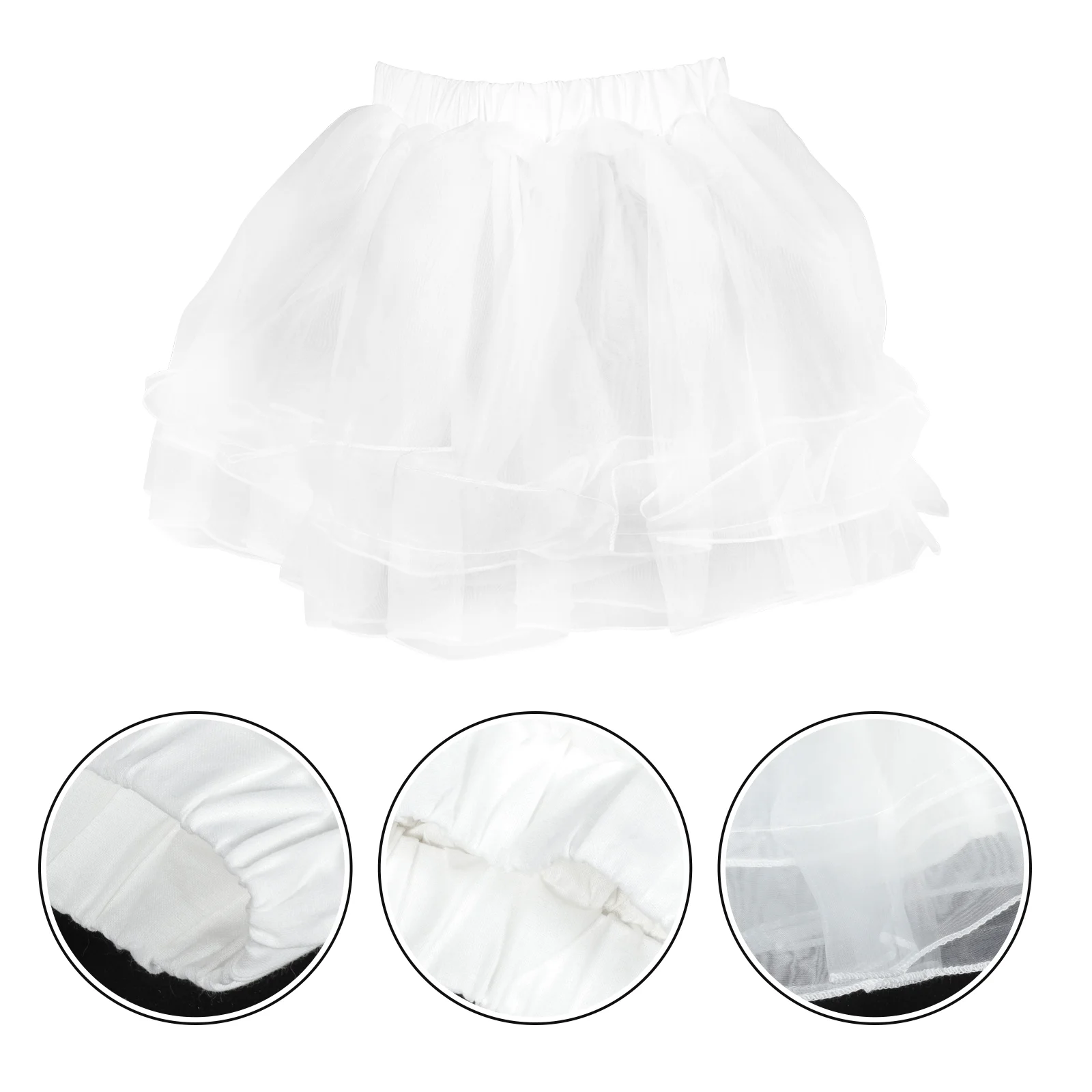 

Elastic Waist Tutu Skirt Petticoat Crinoline for Girls Wedding Dress Lolita Pannier Kids Underskirt Child Dress