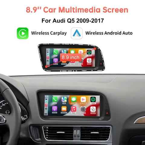 Display multimediale touch screen RoadTop Linux 1920*720 per Audi Q5 2009-2017 con carplay wireless Android Auto Airplay Autolink