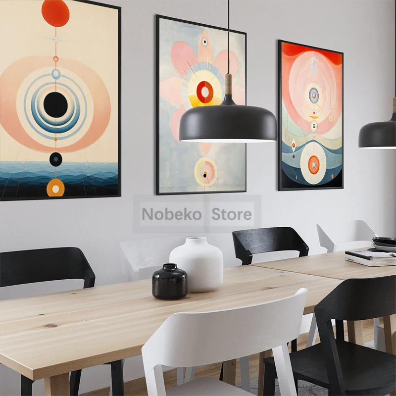 Hilma Klint Abstract Artwork Exhibition Poster Yin Yang Spiritual Prints Canvas Painting Wall Art Picture Home Room Modern Decor