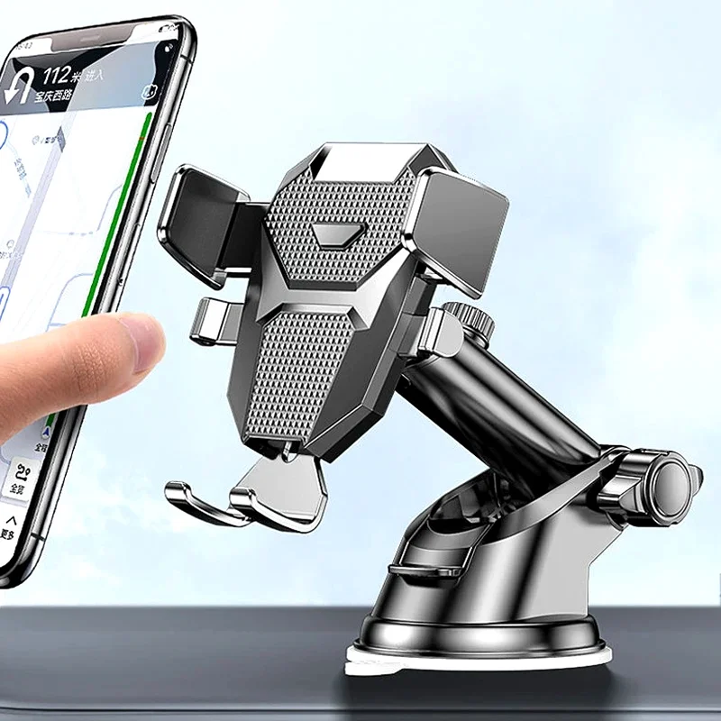 Sucker Car Phone Holder Mount Stand GPS Telefon Mobile Cell Support For iPhone 13 12 11 Pro  Xiaomi Huawei Samsung