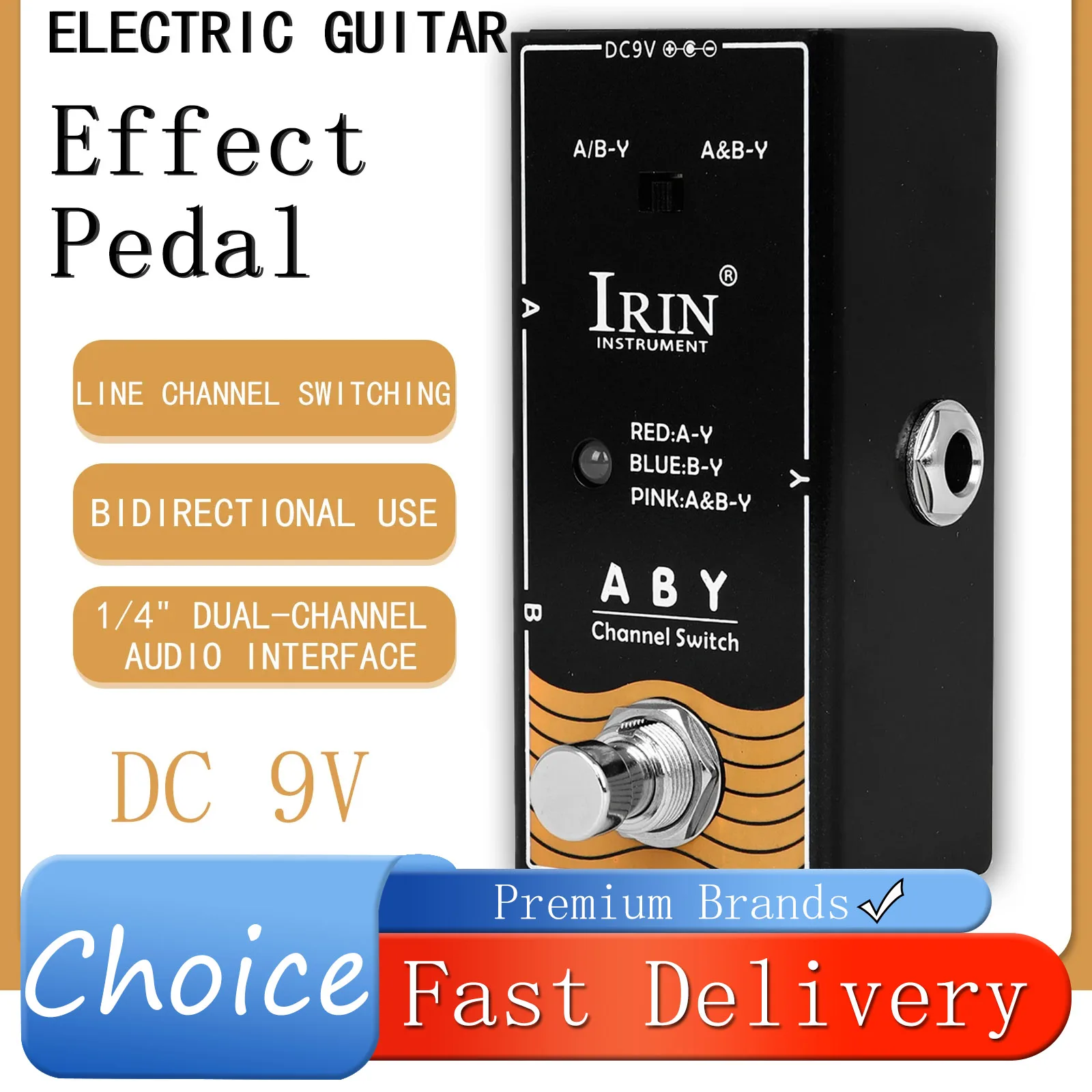 

IRIN RF-17 ABY педаль эффектов для электрогитары, линия каналов, переключающий эффект, True Bypass, педаль, инструмент, усилитель, аксессуары