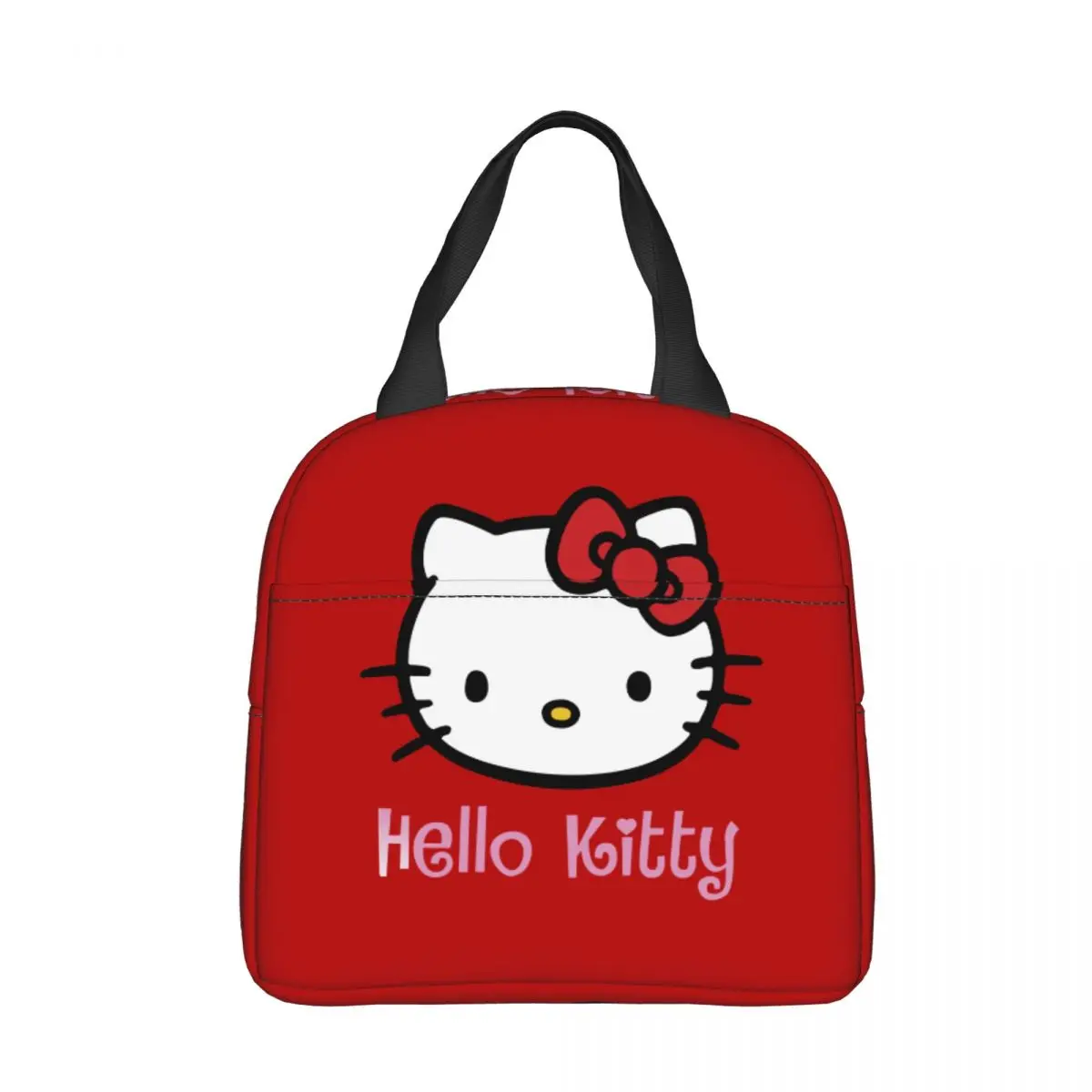 Bolsas de almuerzo con aislamiento facial de Hello Kitty, bolsa térmica reutilizable de alta capacidad, fiambrera, viaje en la playa, hombres y mujeres